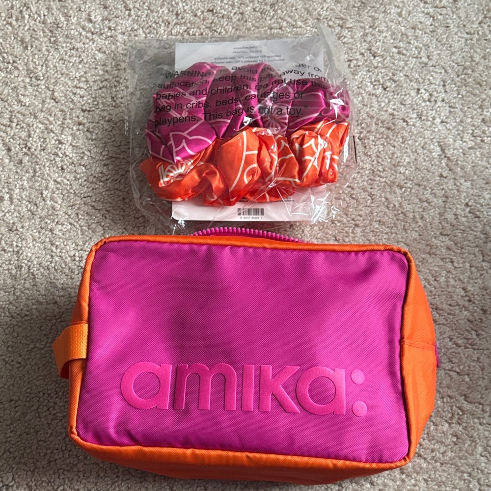 amika Pink and Orange Hair Accessories Set